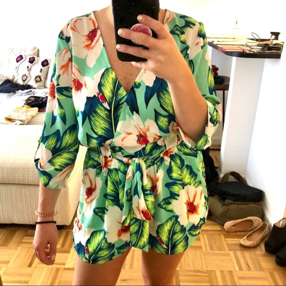 Gianni Bini Tropical Print Romper